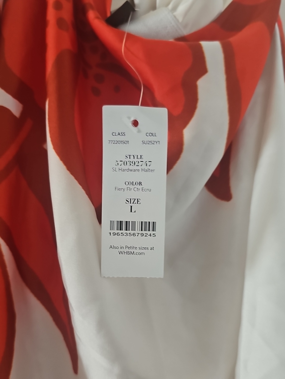 WHBM SATIN HALTER TOP - Picture 3 of 4